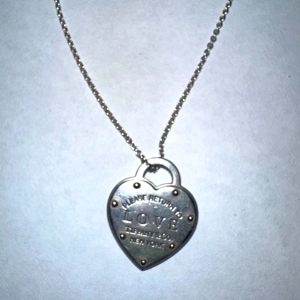 Tiffany & Co  If Found Return To Tiffany Heart Necklace